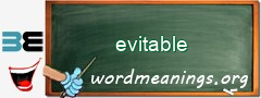 WordMeaning blackboard for evitable